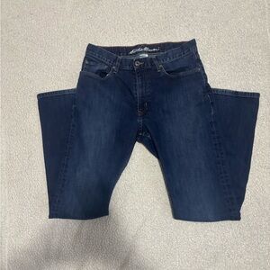 Men’s Eddie Bauer Dark Blue Denim Jeans| Straight Cut | W30 L32